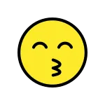 Kissing Face With Smiling Eyes SVG Icon